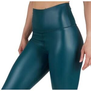 NEW Faux Leather Leggings Blue-Green by 90 Degrees, Size M
